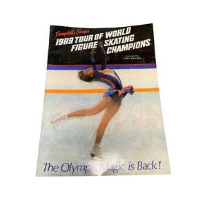 1989 Tour Of World Figure Skating Champions Program Book Campbells Soup